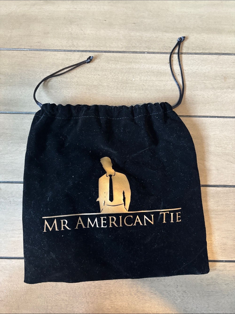 238. Black Drawstring Tie Dust Bag for Mr American Tie